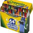 Crayola Ultra Clean Washable Crayons, Built in Sharpener, 64 Count, Kids at Home Activities
