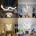 Modern Globe Chandelier High Ceiling Bubble Pendant Light Gold 15 Lights