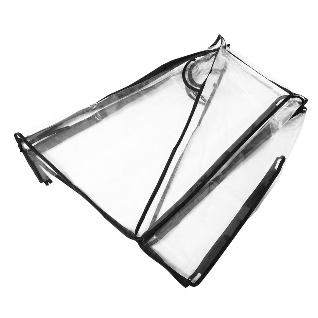 SUPVOX Stroller Protector Windproof Rain Cover for Strollers Lightweight and Portable Outdoor Trolley Protector Clear Design for Weather (Black)
