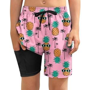 ALISISTER Boys Swim Trunks with Compression Liner with Pockets Bathing Suit 10-13Years Old