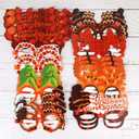 HOWAF Thanksgiving Party Favor Paper Glasses, Thanksgiving Party Eyeglasses Photo Booth Props Kit for Turkey Day Party Favor Give Thanks Party Supplies 27pcs