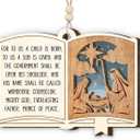 Nativity Christmas Ornament 2025 - Jesus Ornaments for Christmas Tree, Christian Ornaments for Men Women, Nativity Themed Gifts, Catholic Xmas Gifts - Wooden Xmas Ornament for Tree Decor