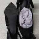 Coutgo Womens Slingback High Heels Bow Closed Pointed Toe Lace Patchwork Party Dress Shoes (8.5, Mesh Black)