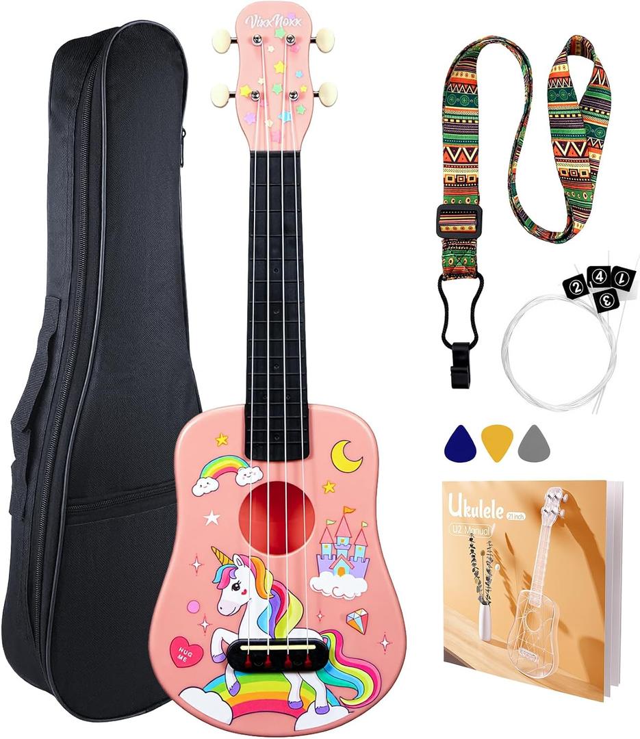 21 Inch Soprano Ukulele for Beginners, Kids, Adults & Students