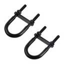 Antrader M8 U-Bolts,Stainless Steel Marine Boat Stern Bow Eye Tie Down U Bolt,Black,2 Sets