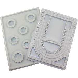 Chistepper 2 Pieces Beading Boards Bead Design Trays Necklace Bracelet Beading Jewelry Design Mats for DIY Jewelry Making