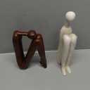 Decorative Bookends for ShelvesBookends for Heavy Books, Resinous Thinker Statue, Book Shelf Decor, Modern Creative Office Company Bookends Ornament Decorations (A2)