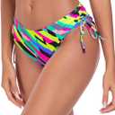 Ocean Blues Women's Full Coverage Swim Bottom Tie Sides Bikini Bottom (Large)