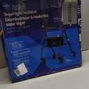 Medline Superlight Aluminum Rollator, Black - Ultra-Lightweight, Foldable & Durable Mobility Walker