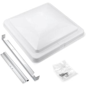 RV Vent Cover 14" Roof Vent Lid for Universal RV, Trailer, Camper, Motorhome Roof Replacement Ceiling Vent Covers, Plastic Square Skylight Cover Liftable, 1 Pack White