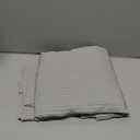 Grey Chiffon Striped Semi Sheer Curtains for Living Room Light Filtering Solid Voile Window Drapes for Bedroom 2 Panels 84 inches Long Rod Pocket