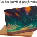 Boao 4 Pack Rectangle Cork Trivets for Hot Dishes 11'' x 8'' x 0.2'' Cork Plant Coasters Placemat Hot Pad Sheet Heat Resistant for Kitchen Countertops Table Pots Pans Restaurant Cafe Wedding Supplies