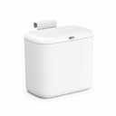 MUEE Hanging Compost Bin [1.8 Gal Standard Fit] Daily Food Scrap Collector with Slide Lid - Under Cabinet Small Trash Can for 2-3 Person Families, RV & Apartment - Matte White