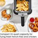 Chefman Fry Guy, The Most Compact & Convenient To Deep Fry Comfort Food, Restaurant-Style Basket With A 1.6-Quart Capacity, Easy-View Window & Adjustable Temp Control, Stainless - 1.5 Liter