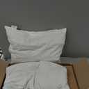 Set of 2 Standard Size Down Pillows - Goose Feather & Down Blend Pillows 440 Fill Power, 100% Cotton Cover, Hypoallergenic, Medium Support