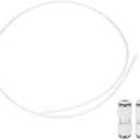 uxcell 3.28ft PTFE Tubing Hose, 4mm ID x 6 mm OD Insulating 3D Printer Hose Ultra-Smooth with Pneumatic Fittings for 3D Printer Conveying Tubing, White