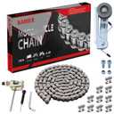 KAMIER #25 Drive Chain 126 Links with Chain Tensioner Adjuster Kit Replacement for Razor MX350 MX400 SX350 ZR350 Dirt Rocket Bike Kids Electric Motocross Off Road Roller Chain Breaker Heavy Duty Parts