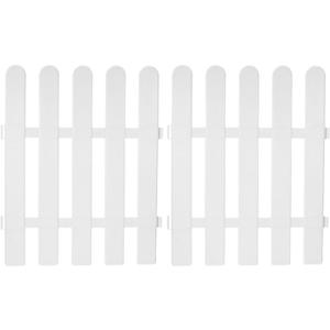 Milisten White Garden Fence 2-Pack Plastic Decorative Lawn Edging Border for Flower Beds and Pathways Lightweight Easy Installation
