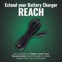 Battery Tender 12 Foot Extension SAE Cable - Designed for Use with Battery Tender Chargers - Quick Connect Plugs for Easy Connection to Motorcycle, Cars, ATVs and More - 081-0148-12