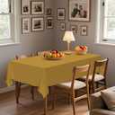 54IN X 320FT Plastic Table Cover Roll with Cutter Box, Cut to Size Plastic Table Cloths for Parties, Birthday, Disposable Tablecloth Roll for All Shape Tables (Gold, 54 Inch X 320 Feet)