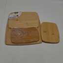 FARBERWARE 4-Piece Reversible Bamboo Cutting Board and Charcuterie Set, Assorted Sizes, Durable Wood Serving Boards for Cheese, Meats, and Prep