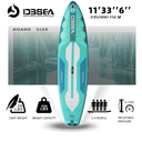 D3SEA Inflatable Stand Up Paddle Board for All Skill Levels, Includes Adjustable Paddle, Leash, Pump, Travel Backpack & Waterproof Bag - Ultra-Light, Wide & Stable Non-Slip Deck