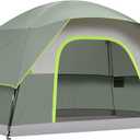 CAMPROS CP Tents for Camping 6 Person Tent Waterproof Windproof Double Layer Family Camping Tent, Easy Setup Dome Tent with Large Mesh Windows & Wider Door for Outdoor Camping & Hiking