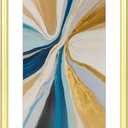 Fkvat 4x6 Picture Frame, Gold Brushed Thin Metal Aluminum Photo Frame with HD Glass, Fit 3x5 with Mat or 4 x 6 without Mat, for Table and Wall, 1 Pack