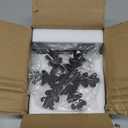 Hxezoc Black Snowflake Christmas Stocking Holder 3D Crystal Snowflake Metal Mantel Stocking Hanger for Christmas Fireplace Mantel Decorations Xmas Holiday Supplies