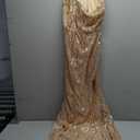 Women 1920s Formal Dress Tassels Sleeve Sequins Gatsby Maxi Evening Gown Size L