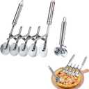 5-Wheel Pastry Cutter, 2-Piece Multifunctional Pasta Cutter Wheel with Handle for Baking, Pizza Cutting, Cookie Dividing, Multifunctional Pasta Cutter