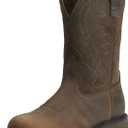 Ariat Men's Groundbreaker Steel Toe Work Boot (10 Wide, Brown)