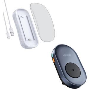 HONKID Wireless Charging Station for Magic Mouse 2, QI Mobile Phone and AirPods, Double-Sided Charging, 3 in 1 Wireless Charging Dock, USB-A to USB-C Cable Long 5ft,White