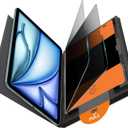 OMOTON Privacy Screen Protector for iPad Air 11 inch M3 M2 (7th&6th Generation, 2025/2024), Anti-Spy Tempered Glass with Easy Installation Tray, Case Friendly, Compatible with Apple Pencil, 2 Pack (Black)