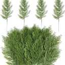 Hananona Artificial Pine Branches,40 Pcs Christmas Faux Cedar Stems, Artificial Faux Cedar Branches, Fake Christmas Greenery Pine Picks for Wreath Craft DIY Home Kitchen Decorations (40, Green)