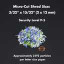 Aurora AU830MA High-Security 8-Sheet Micro-Cut Paper and Credit Card Shredder/ 20 Minutes/Security Level P-5