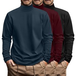 Blue Black Red Long Sleeve Turtle Necks Size XL