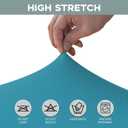 CWK 6FT Waterproof Stretch Spandex Table Cover for Rectangular Tables - Elastic Fitted Tablecloth for Folding Tables,Wrinkle Resistant Table Cloth for Parties, Weddings, Banquets & Events (Teal)
