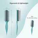 4 x Curly Hairbrush, Curl Defining Brush for Defining Curls, Voluming, Shaping, Styling Tool for Women (Blue)