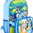 Bluey Backpack With Lunch Box for Kids | Insulated Lunch Bag Lunch Box for Boys, Girls, Toddlers | Backpack for School and Reusable Lunchbox