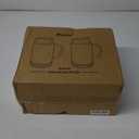 2 PACK Glass Pitcher with Lid, 68 oz/ 2 Liter Classic Vertical Stripes Water Pitcher with Yellow Handle,Glass Water Carafe for Cold Brew, Coffee, Lemonade, Iced Sun Tea,Beverage,Heat Resistant (Clear)