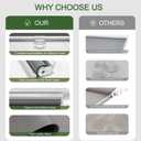 Cordless Roller Shades 100% Blackout Blinds for Windows and Doors, Pull Down Room Darkening Window Shades, Easy to Install for Home and Office, Grey, Fixed 75 Inches High, 42 Inches Width