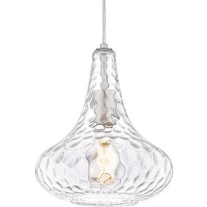 AUTELO Glass Kitchen Pendant Lights Pendant Light Fixture with Hammered Glass Hanging Light for Kitchen Island Living Room Dinning Room H9164