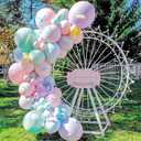 HILAVO Pastel Balloons 12 Inch Macaron Pink Blue Green Purple Yellow Pastel Rainbow Latex Balloon with Colorful Confetti Party Balloons for Easter Birthday Baby Shower Bridal Wedding Party Decoration