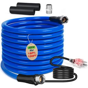 50FT Heated Water Hose for RV,Heavy Duty Heated Hose for Camper/Garden/Farm, 1/2" Inner Diameter,Temperatures Down to -40F, Prevent Freezing
