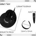 dressfan Vintage Fascinator Hats for Women,Linen Pearl Fascinator for Derby Church Wedding Tea Party (Black)