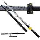 Polypropylene Katana Sword - Japanese Training Sword for Martial Arts Practice, Blunt Samurai Sword for Men and Women, Ideal for Training and Cosplay(BK)