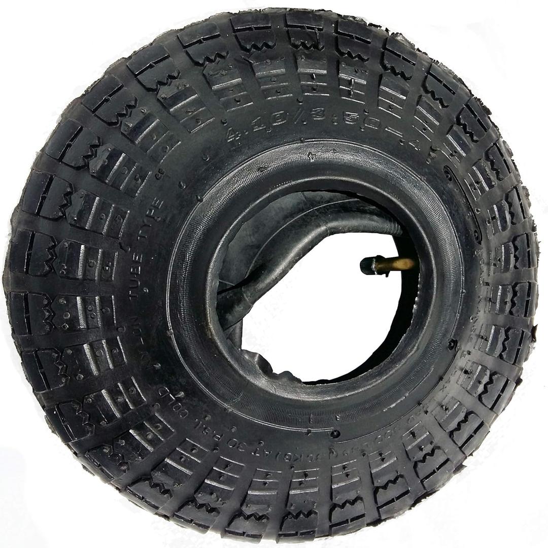 Potreba set tire and inner tube 4.10/3.50-4 for inflatable pneumatic wheelbarrow and hand trolley wheel 10 inch 4'' rim (3.00-4)