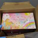 Musical Jewelry Box for Girls 5-Layer with Swing Door Spinning Ballerina Unicorn Theme Included Unicorn Jewelry Set Kids Birthday Gift for Girls Music Box Gifts Colorful