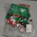 MSQ 6PCS Christmas Decorations Gift Bags Candy Bags Santa Pants Style Lovely Treat Bags Best for Wedding Holiday New Year Small Size, Green